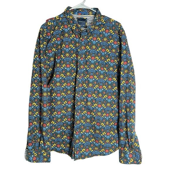 Porter & Ash Other - Porter & Ash Adult X Large Navy Floral Button Up Long Sleeve Beach Spring